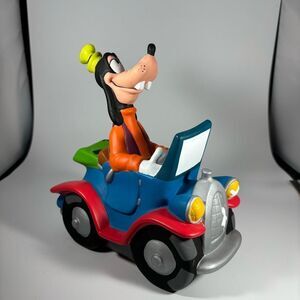 Vintage Disney Goofy Driving His Car Piggy Coin Bank w/ Stopper‎ 8 x 7 x 4.5